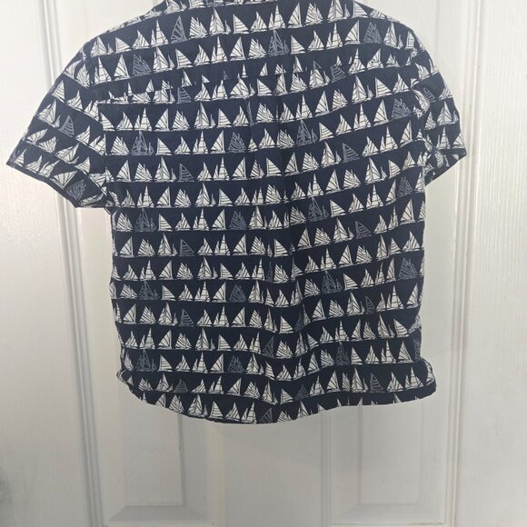 Vineyard Vines 3t Boat Parade Navy Short Sleeve Button Down - Picture 2 of 3